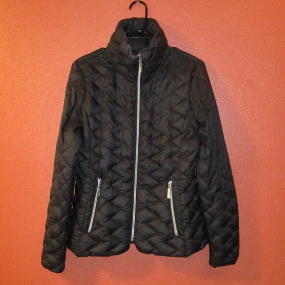 Betsey Johnson Woman Small Black Full Zip Pockets Feather Down Winter Coat - Picture 1 of 8